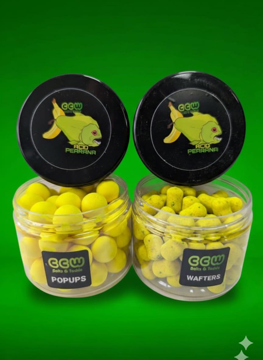 Two jars of Acid Pearana on a green background