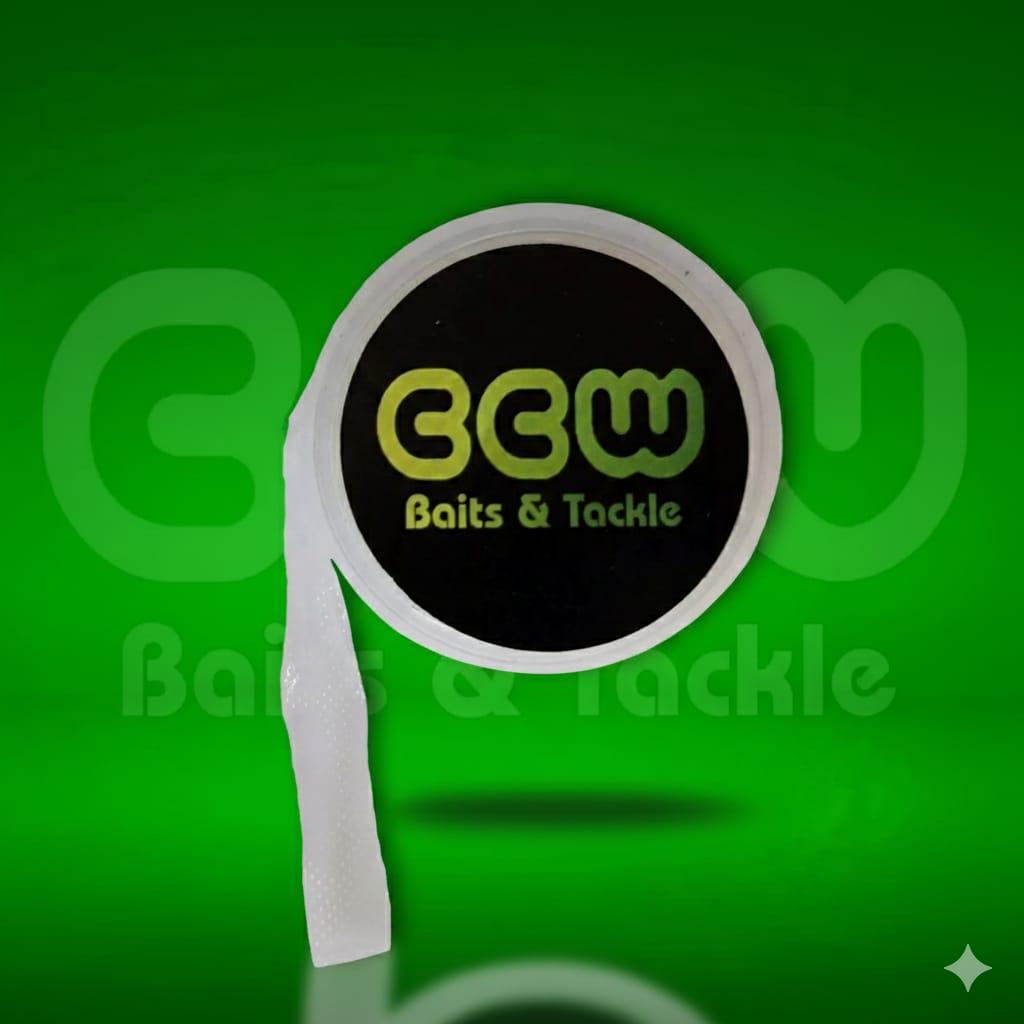 Clear Pva Tape With a Ccw Baits & Tackle logo on a green background