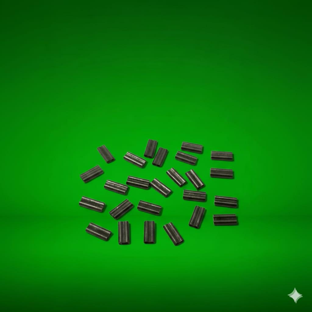 Dead Weight Tungsten Tubing On a green background