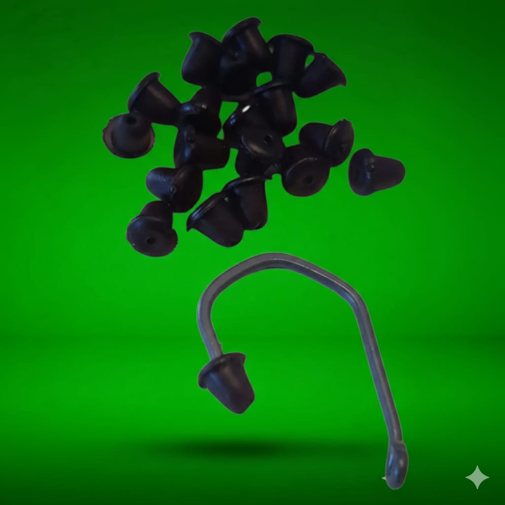 Hook Point Protectors on a green background