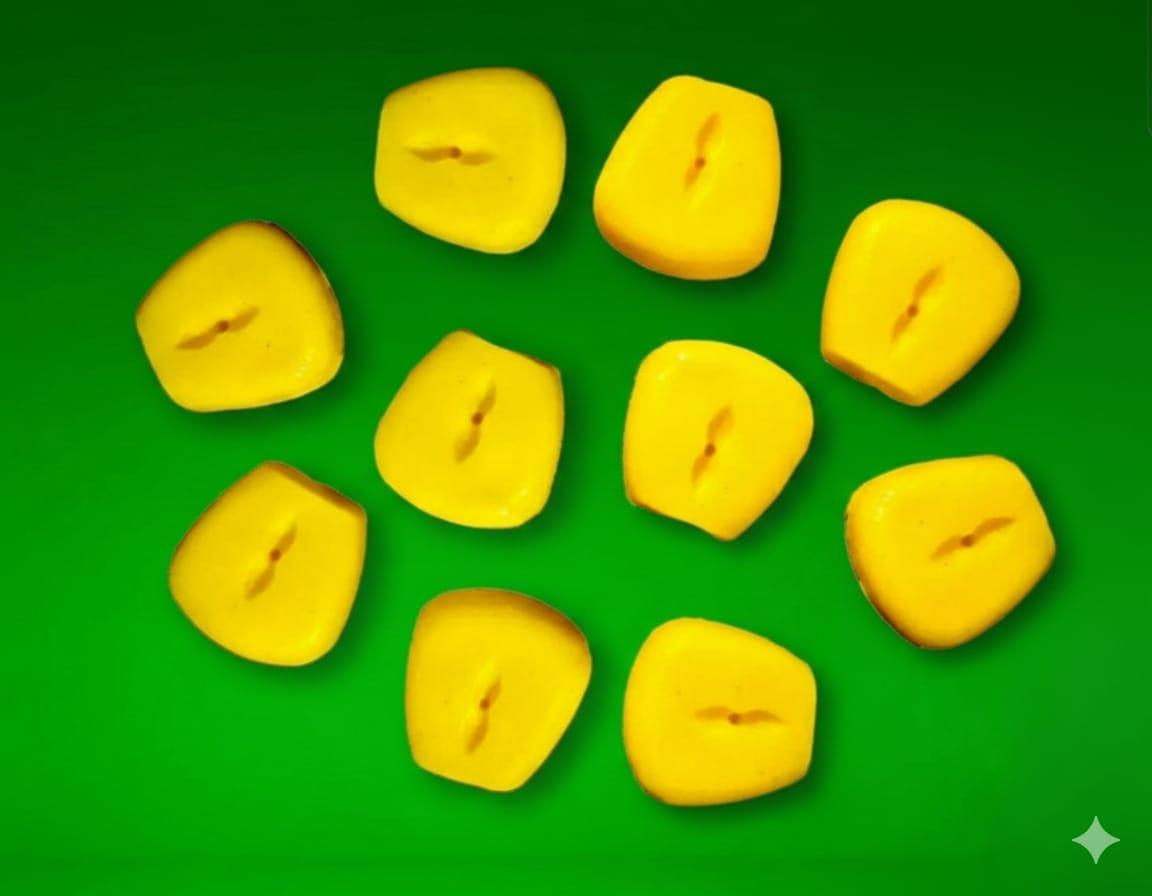SLOW SINKING ARTIFICIAL MAIZE on a green background 