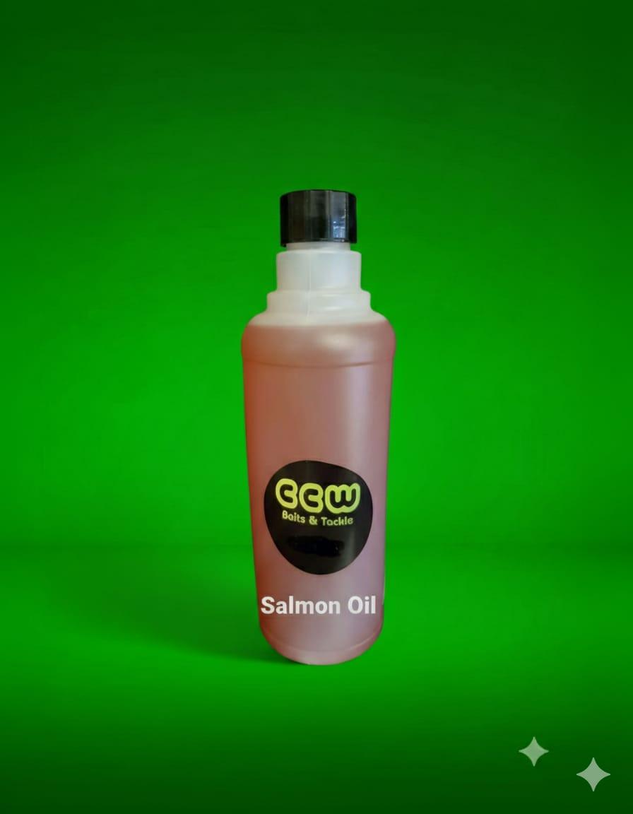Bottle of CCW Salmon Oil on a green background