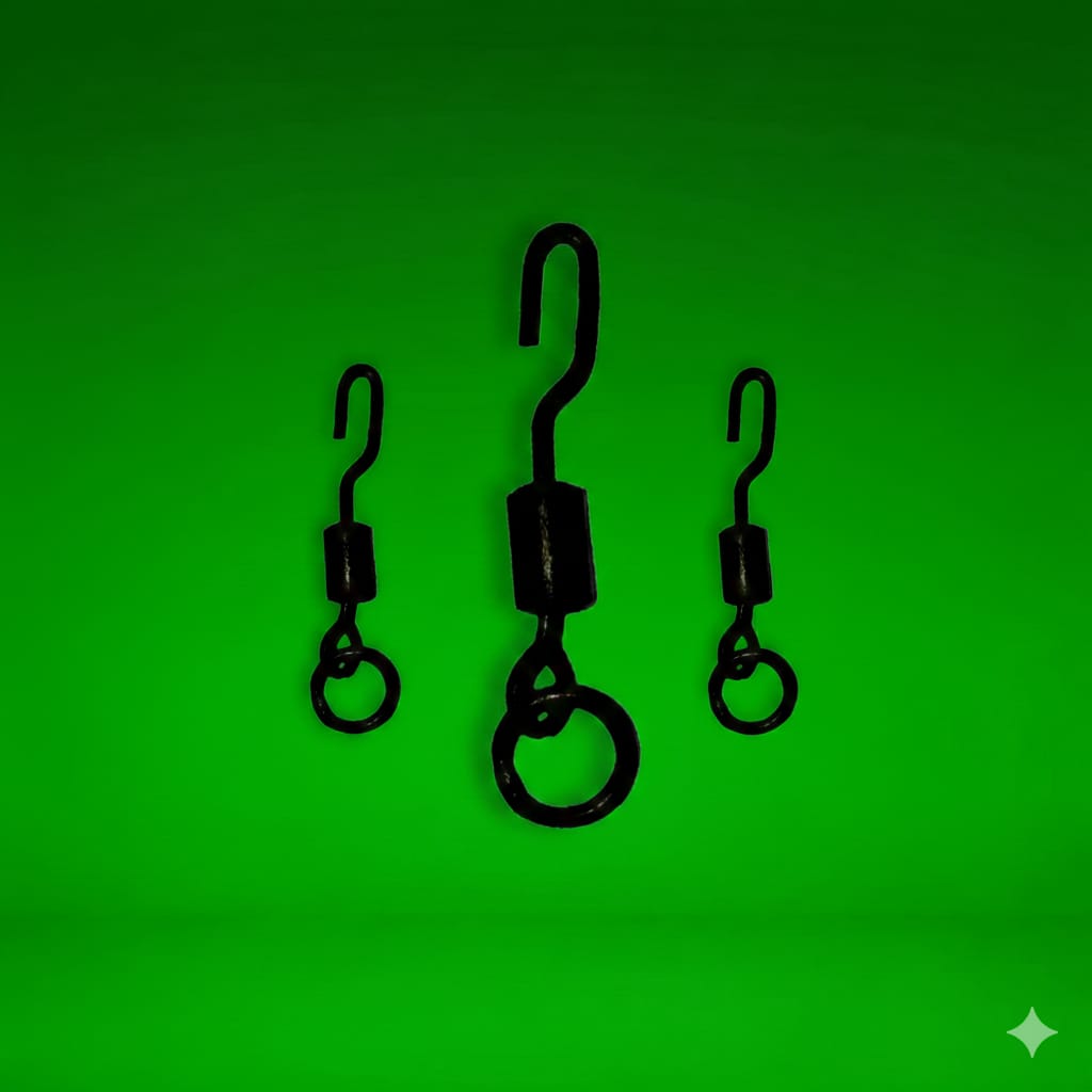 Three Spinner Swivel  on a green background
