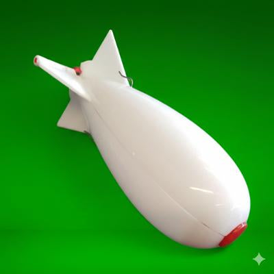 Spod rocket on green background 